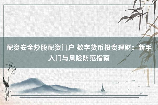 配资安全炒股配资门户 数字货币投资理财：新手入门与风险防范指南