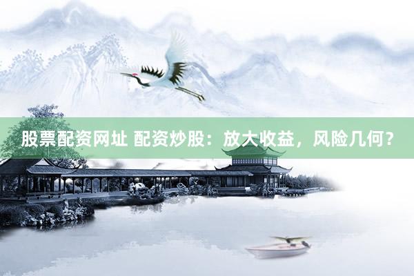 股票配资网址 配资炒股：放大收益，风险几何？