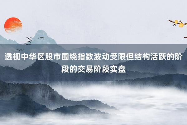 透视中华区股市围绕指数波动受限但结构活跃的阶段的交易阶段实盘
