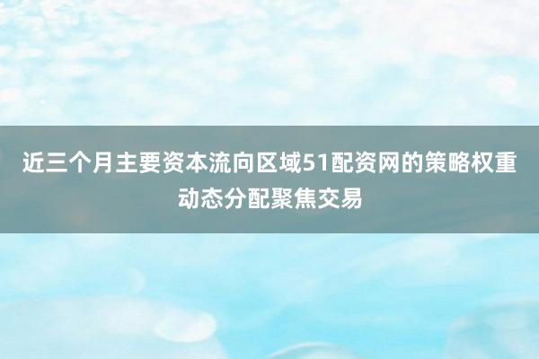 近三个月主要资本流向区域51配资网的策略权重动态分配聚焦交易