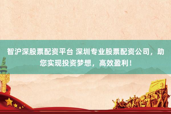 智沪深股票配资平台 深圳专业股票配资公司，助您实现投资梦想，高效盈利！